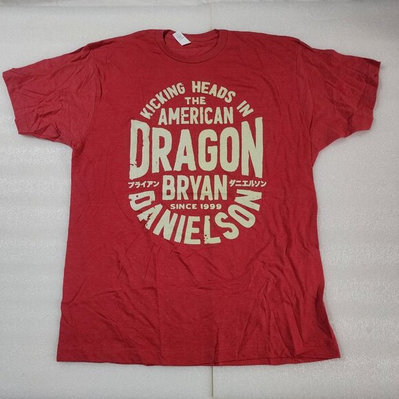Pro Wrestling Crate The American Dragon Bryan Danielson Red T-Shirt XL NWOT - Picture 1 of 3